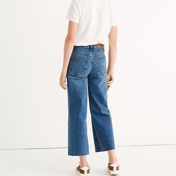 Madewell Slim Wide-Leg Jeans Raw-Hem Edition - Crownridge Wash -Size 28 - Picture 10 of 10